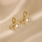 High-end Stylish Zircon Pearl Earrings