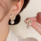 High-end Stylish Zircon Pearl Earrings